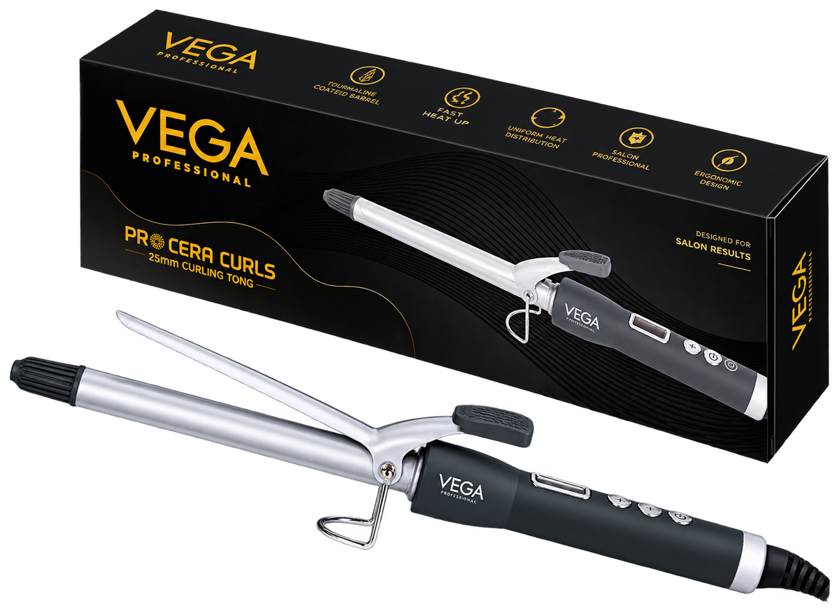 Vega | Professional Pro Cera Curls Barrel Hair Curler | VPMCT