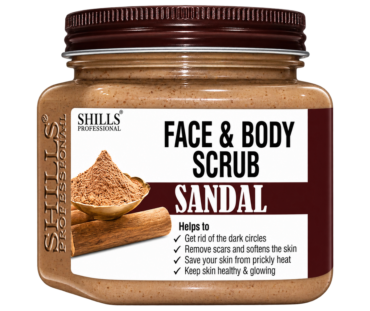Shills Professional | Sandal Face & Body Scrub | 400 ml