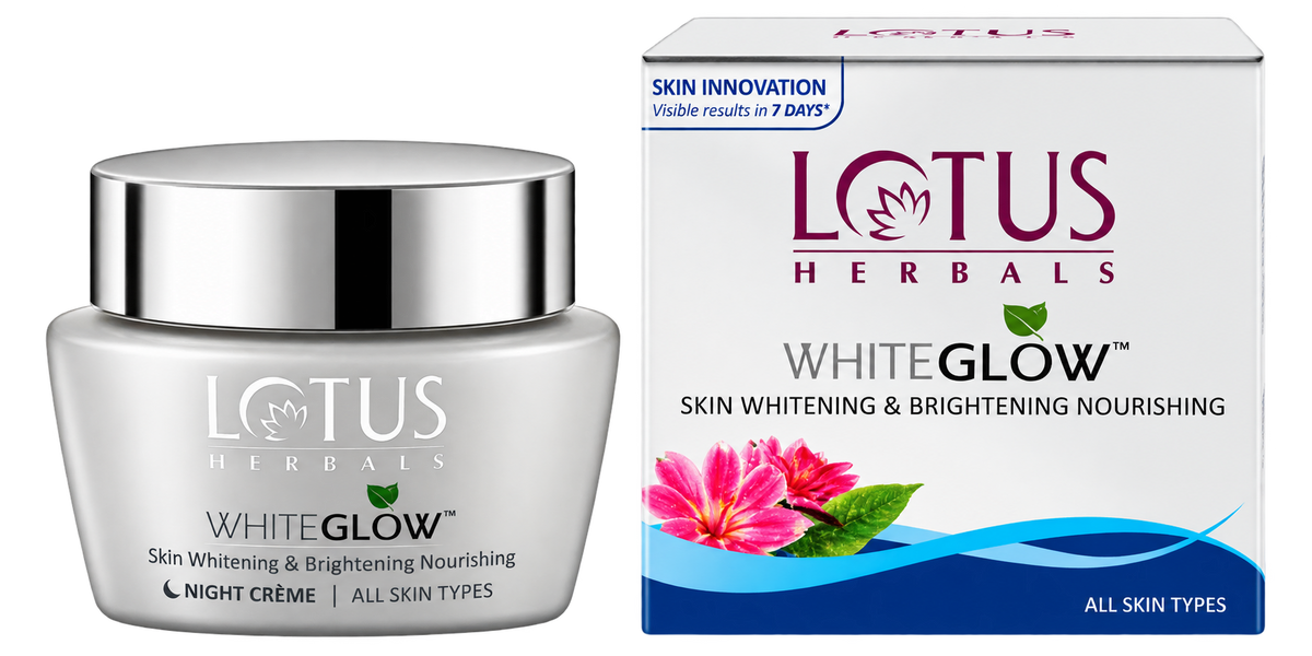 Lotus Herbals | WHITEGLOW Skin Brightening & Nourishing Night Cream | 60 gm