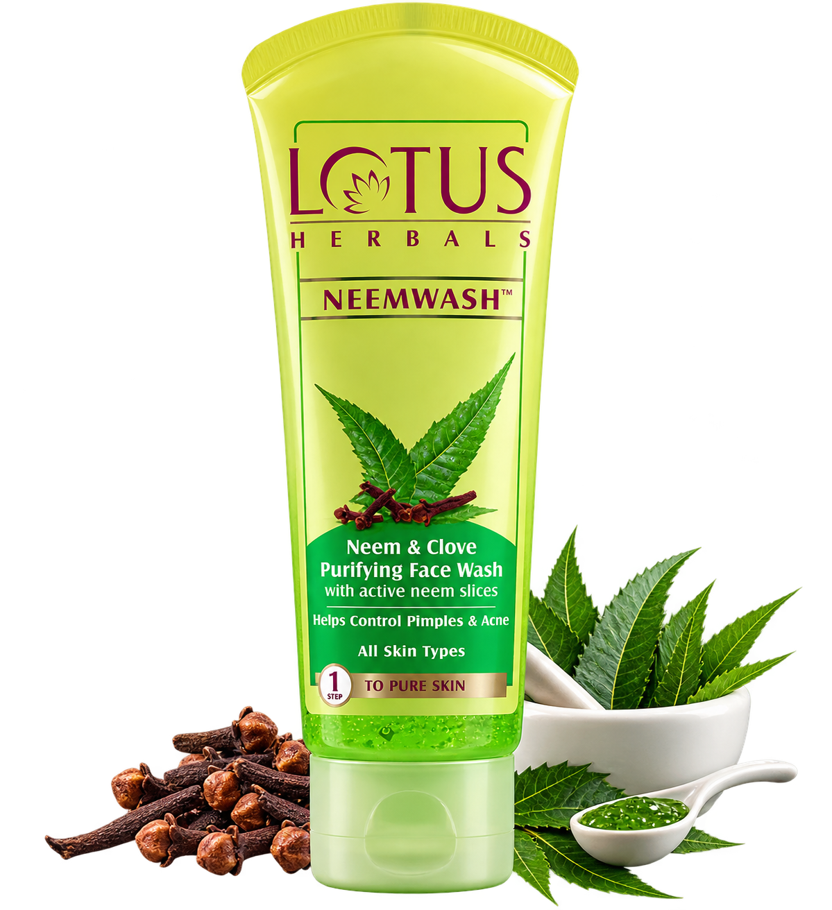 Lotus Herbals | Neem Wash Neem &amp; Clove Ultra-Purifying Face Wash | 120 g