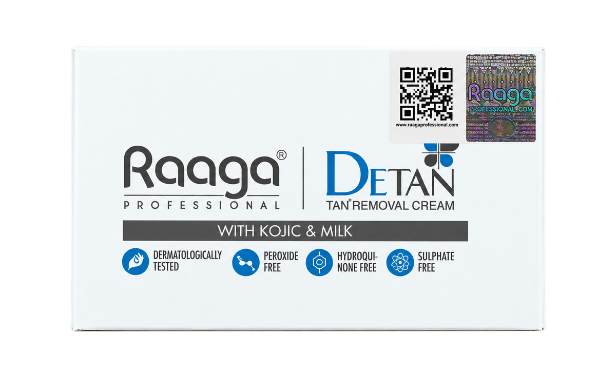 Raaga | De-Tan Tan Removal Cream with Kojic and Milk (12 g x 6 sachets) | 72 g
