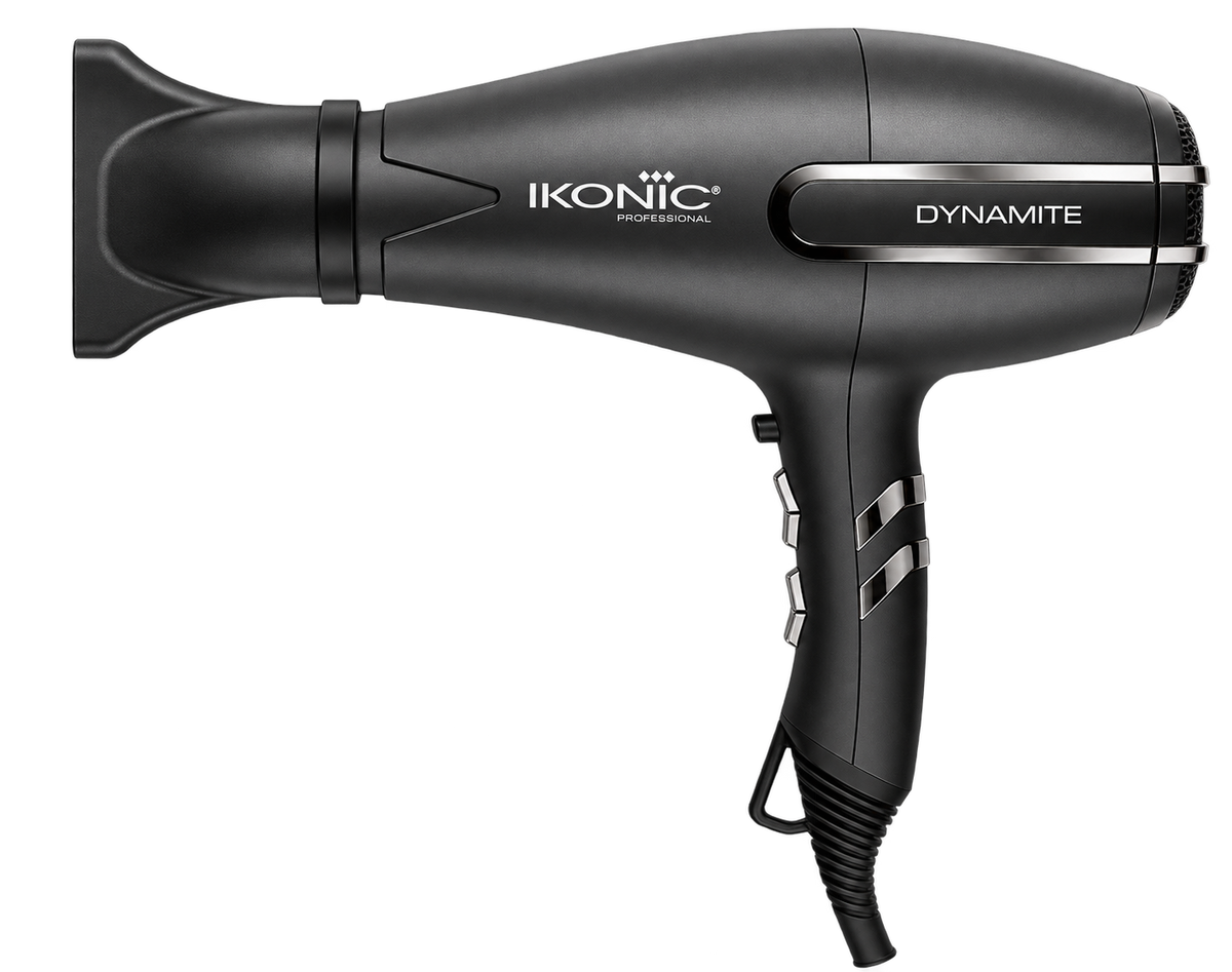 IKONIC | Hair Dryer Dynamite – Powerful Fast-Drying Hair Dryer, Ionic Technology, Salon-Quality Styling for All Hair Types
